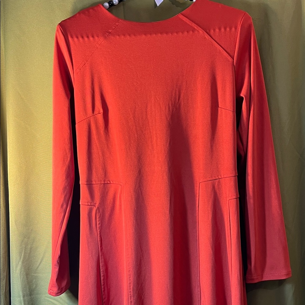 J.Y.W Burnt Orange  Long Sleeve Dress